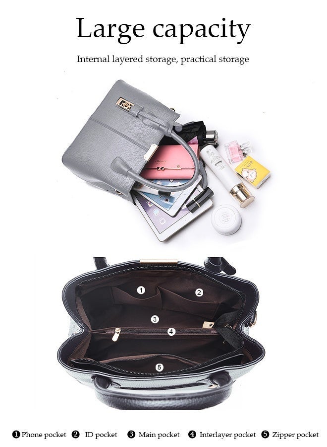 DUNISO Womens Minimalist Shoulder Bag Ladies Solid Color Handbag Carrying Bag Tote Bags Light luxury Large Capacity Underarm Bag Side Bag Sling Bag Crossbody Bag - Image 3