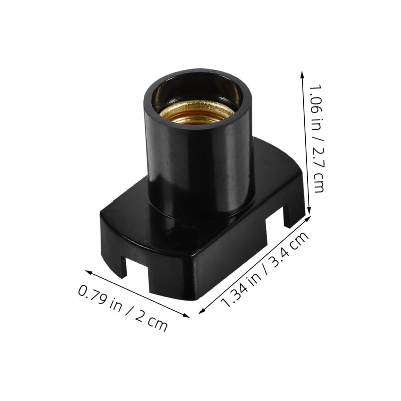 2pcs Black Lamp Holder Socket Vintage Light Base Easy Installation Indoor Outdoor Use - Image 3