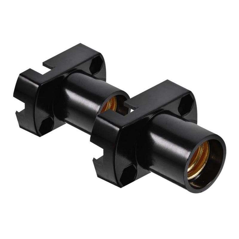 2pcs Black Lamp Holder Socket Vintage Light Base Easy Installation Indoor Outdoor Use - Image 2