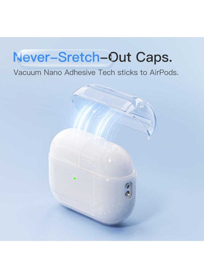 Case for AirPods Pro 3 Never-Sretch-Out DamonLight Shock-Proof Protective Semi Hard Silicone Case Compatible with Apple Airpods Pro 3rd Generation (White) - Image 3