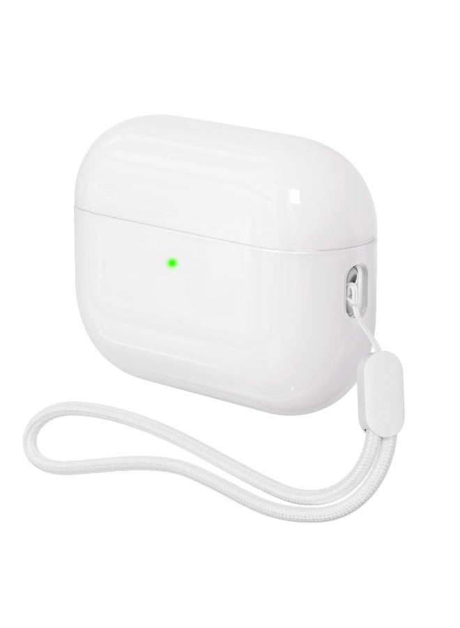 Case for AirPods Pro 3 Never-Sretch-Out DamonLight Shock-Proof Protective Semi Hard Silicone Case Compatible with Apple Airpods Pro 3rd Generation (White) - Image 1