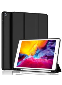 iPad 9th Generation Case 2021 iPad 8th Generation Case 2020 10.2 Inch with Pencil Holder iPad 7th Gen 2019 Case with Auto Wake Sleep Cover Black
