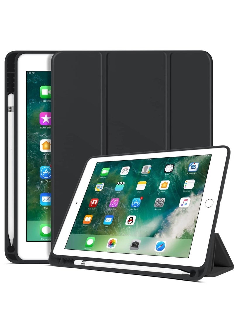 Generic - iPad 9th Generation Case 2021 iPad 8th Generation Case 2020 10.2 Inch with Pencil Holder iPad 7th Gen 2019 Case with Auto Wake Sleep Cover Black - Image 1