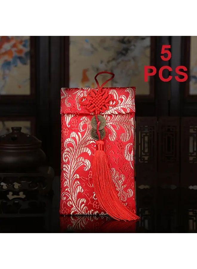Vertical Style Lucky Red Envelopes With Coins For Chinese New Year Weddings Birthdays - Image 1