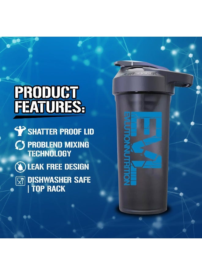 EVLUTION NUTRITION EVLution Nutrition, EVL Sport Shaker, Black, 27 oz  - Image 4