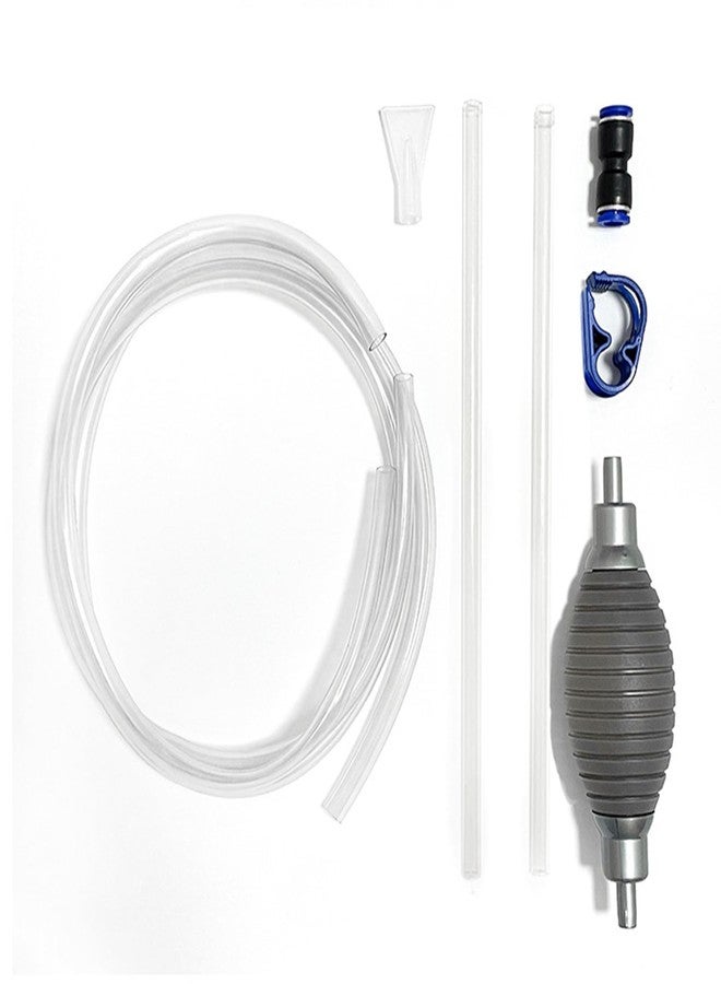 disclean Aquarium Siphon Water Changer Kit Manual Gravel Vacuum with 5.25ft Hose 2 Rigid Tubes Total 7.2ft Air Bulb Flow Control Valve Duck Bill Head for Fresh and Saltwater Tanks - Image 2