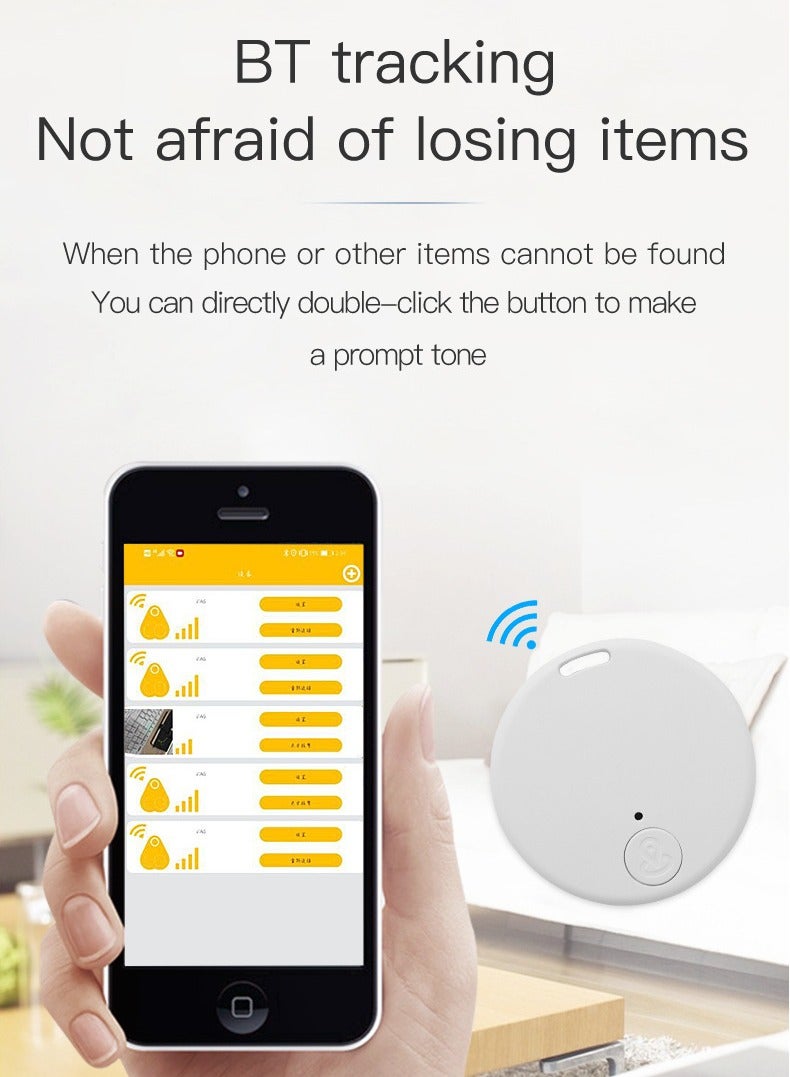 Bluetooth anti-lost device to find children or mobile phones and wallets alarm pet anti-lost reminder smart finder white  - Image 1