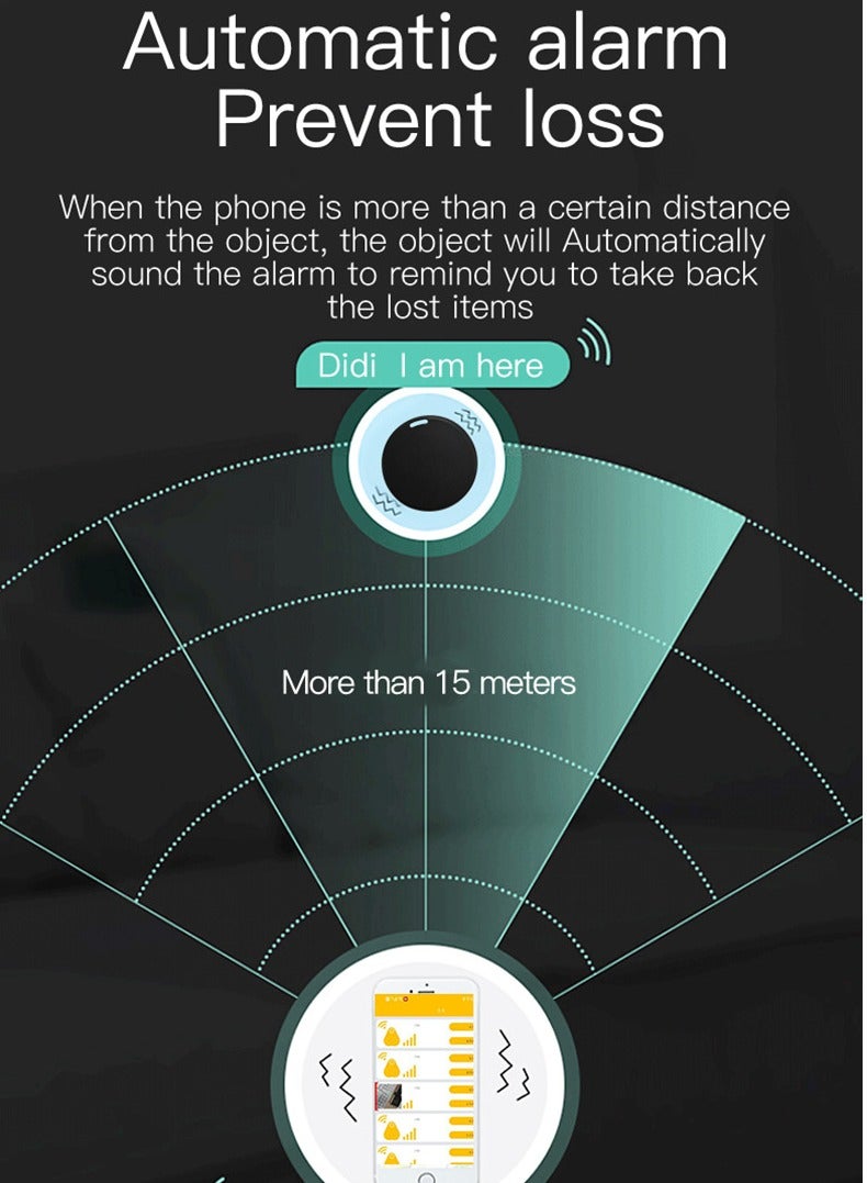 Bluetooth anti-lost device to find children or mobile phones and wallets alarm pet anti-lost reminder smart finder white  - Image 5