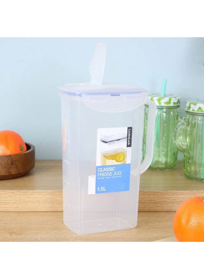 LocknLock Aqua Water Classic Fridge Jug With Flip Top Lid 1.5L - Image 2