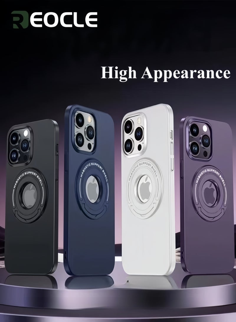 REOCLE 360° Rotatable Ring for iPhone 14 Pro Case Compatible with MagSafe Protection Shockproof Protective Slim Invisible Stand - Image 2