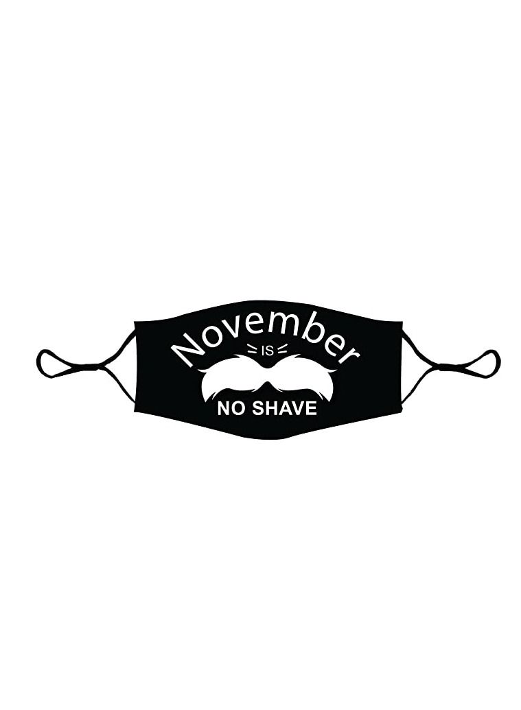 Printed Moustache Face Mask Or Protection Cover For Movember,Mobro,Mens Health Awareness