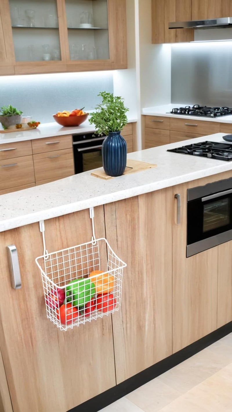 Honwor Cabinet Organizer, Shelf Basket & Door Hanging Storage Rack Holder, Kitchen, Bathroom & Office Multi-Use Space Saver Solution - Image 4
