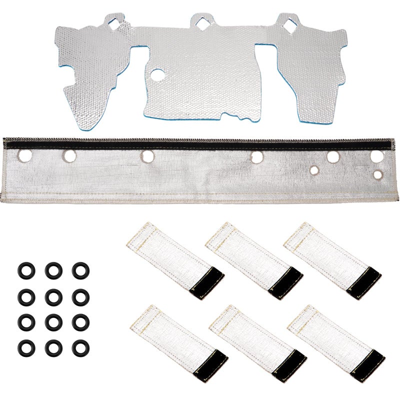 Racewill Fuel Rail Injector Cover Kit Heat Shield Kit 010378 Compatible with 19972004 Jeep Grand Cherokee Wrangler TJ 40L Engine