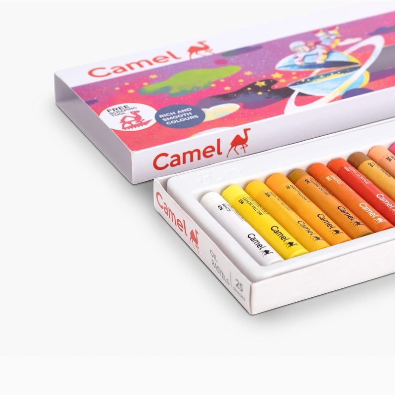 Camlin Camel Oil Pastels 25 Shades. - Image 1