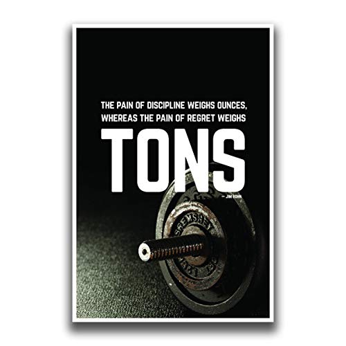 JSC192 Discipline Jim Rohn Motivational Quote Poster | 18-Inches by 12-Inches | Premium 100lb Gloss Poster Paper | Inspirational Print - Image 1