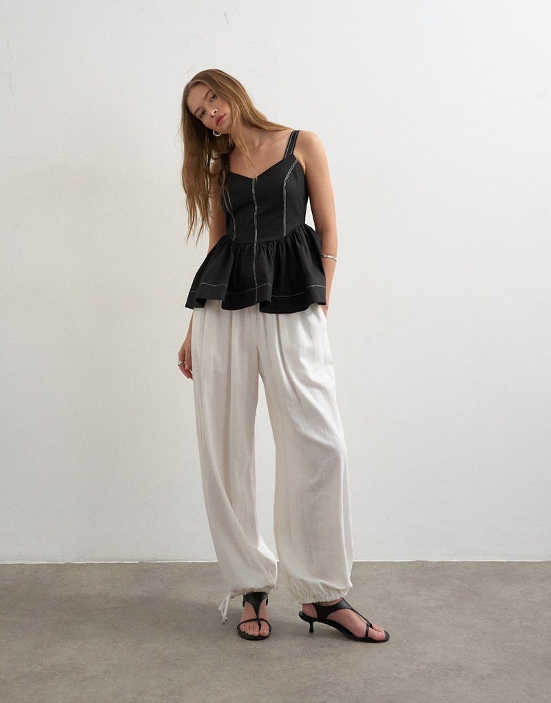 TOPSHOP Miranda Peplum Cami Top - Image 4