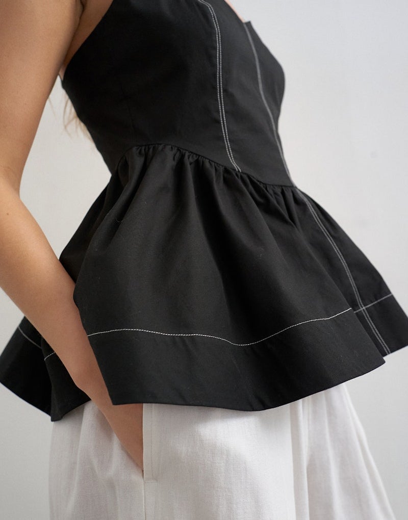 TOPSHOP Miranda Peplum Cami Top - Image 3