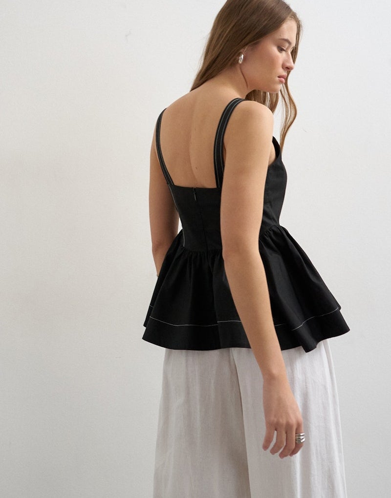 TOPSHOP Miranda Peplum Cami Top - Image 2
