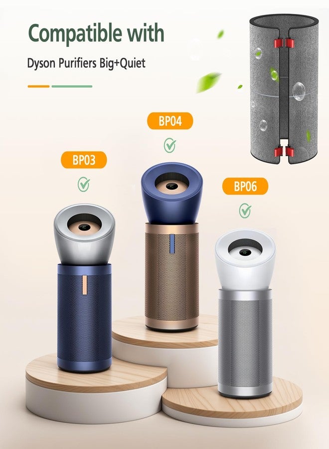isinlive فلتر كربون نشط BP03 BP04 BP06 متوافق مع جهاز تنقية الهواء دايسون كبير + هادئ، لنماذج BP03، BP04، BP06، فلتر كربون عالي الكفاءة للدخان، روائح الحيوانات الأليفة، حرائق الغابات، المركبات العضوية المتطايرة، بارك# 972133-02/03 - Image 2