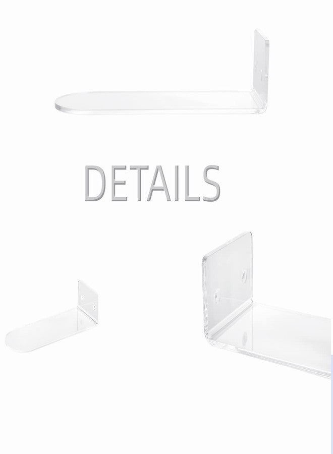 IEEK Floating Shoe Display 8 Pack,Levitating Acrylic Shoe Shelf for Wall,Clear Wall Mounted Shoe Rack Sneaker Display Shelves Space Saving Shoe Organizer Holder for Sneaker Collection - Image 4