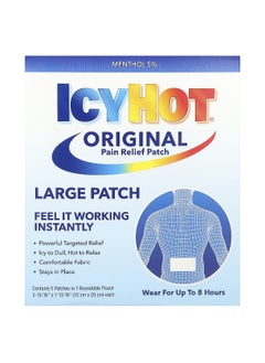 Icy Hot Icy Hot, Original Pain Relief Patch, Large, 5 Patches  - Image 1