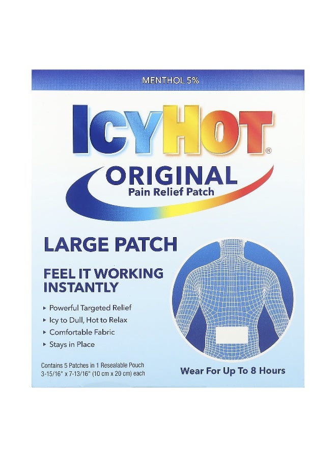 Icy Hot Icy Hot, Original Pain Relief Patch, Large, 5 Patches  - Image 1