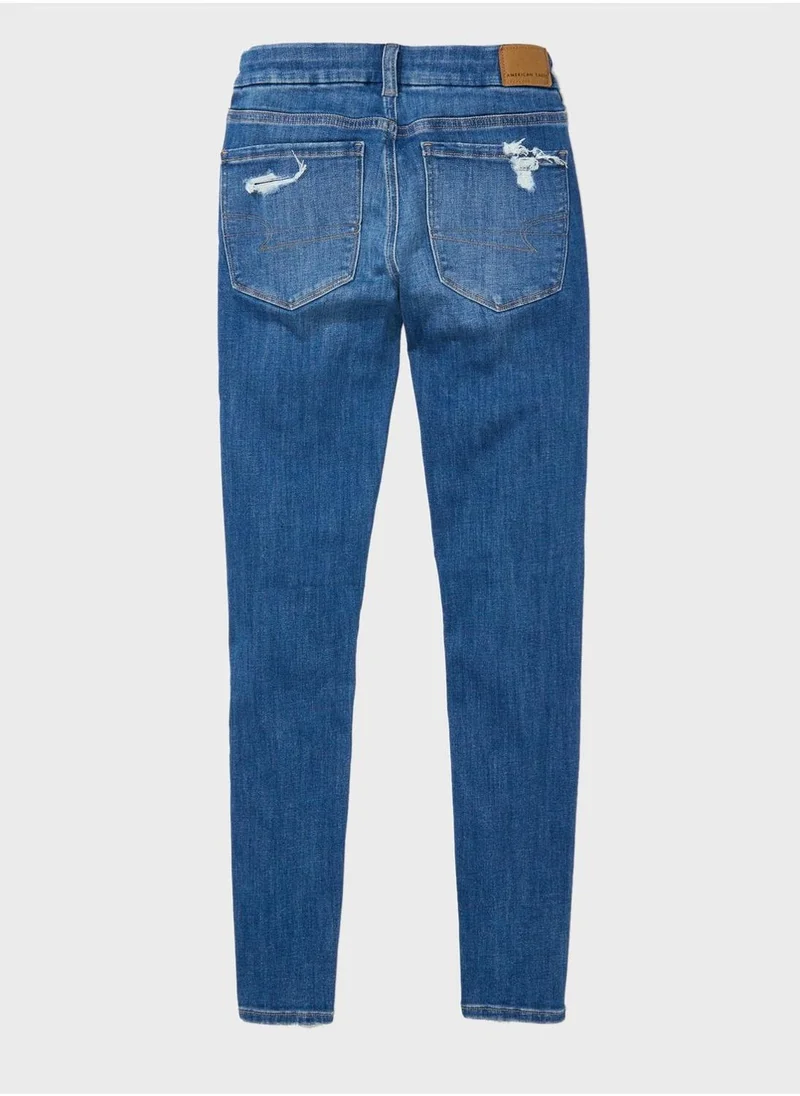 American Eagle High Waist  Ripped  Jeans