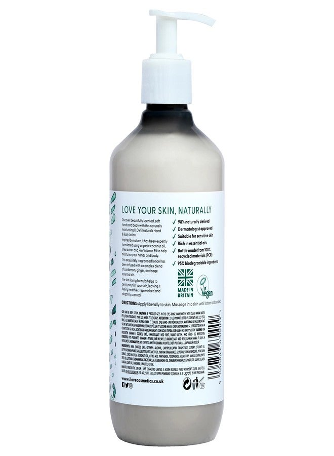 I Love Naturals Lime, Ginger and Cardamom Hand and Body Lotion - Moisturizing Lotion for Dry Skin - Coconut Oil and Shea Butter Lotion - 16.9 oz - Image 2
