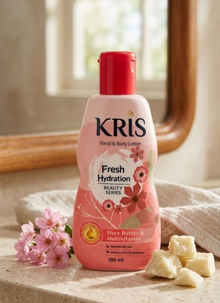 KRIS Hand & Body Lotion 100ml Shea Butter & Multivitamin Moisturizer - Image 2