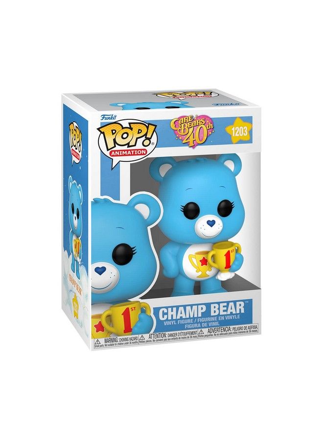 Funko Pop! Animation: Care Bears 40Th Anniversary Champ Bear With Flocked Chase (Styles May Vary) - Image 3
