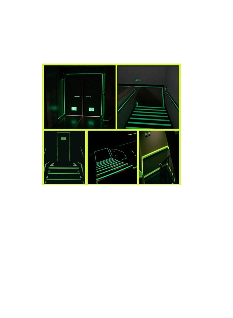 COMO Luminous tape | glow in the dark | self-adhesive | removable | waterproof | 1" x 9.14M | Night Security Alert | Party Tape - Image 3