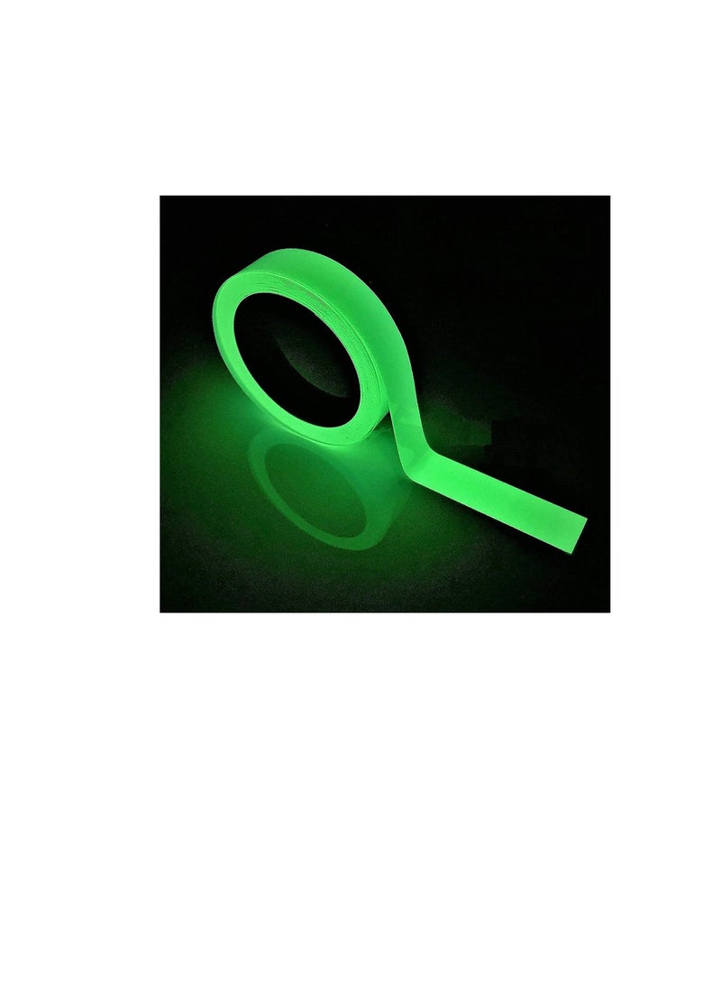 COMO Luminous tape | glow in the dark | self-adhesive | removable | waterproof | 1" x 9.14M | Night Security Alert | Party Tape - Image 1