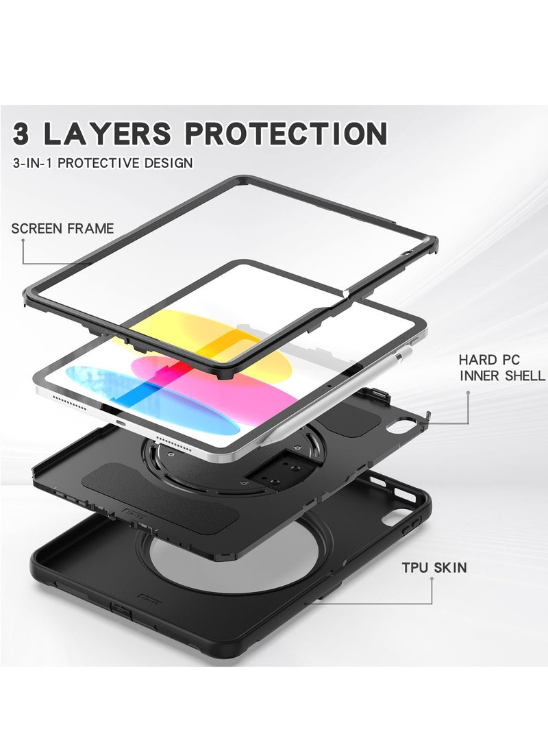 GULFLINK Back Cover Protect Case for ipad 10th 10.9 inch 2022（A2757/A2777 ) Black  - Image 3