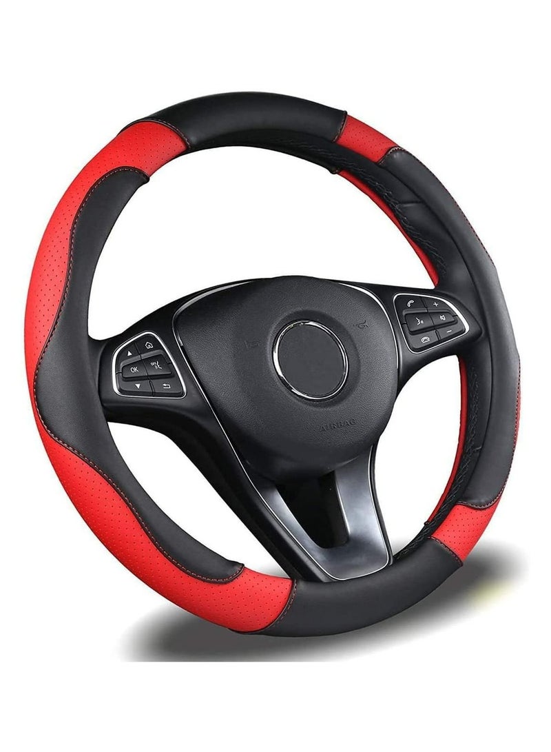 SYOSI Car Steering Wheel Cover, Microfibre Leather Auto Car Steering Wheel Cover, Anti Slip 15" Breathable Microfiber Leather Universal Fit for Most Cars, for All Seasons, Ergonomic Comfort Grip Cover - Image 4