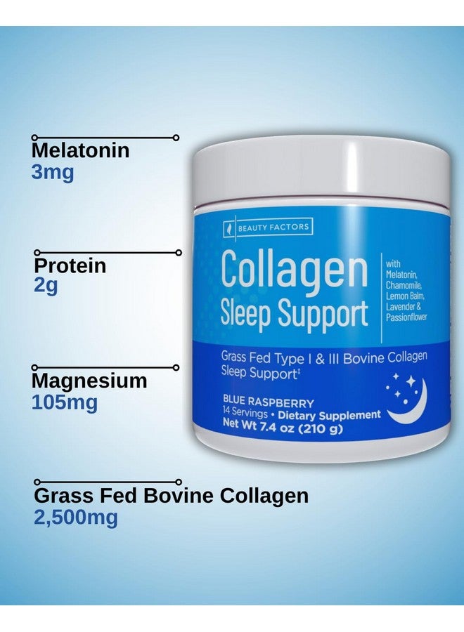 Windmill Natural Vitamins Collagen Sleep Support, with Melatonin, Chamomile, Lemon Balm, Supports Hair, Skin and Nails, Type I & III Grass Fed Collagen, Sleep Support, Blue Raspberry Flavor - Image 2