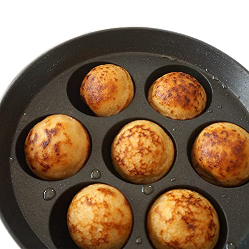 SHRIYA Appam Patra Paniyaram Non-Stick Pan 7 Cavities Non-Stick Appam Patra Appam Chetty Paniyaram Pan Patra with Stainless Steel Lid - Image 4