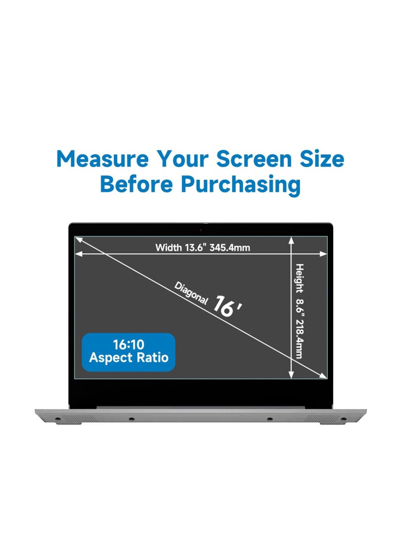 16" Anti Blue Light Screen Protector for 16" with 16:10 Aspect Ratio Laptop for Lenovo/HP/Dell/ASUS/LG/MSI, Eye Protection Blue Light Blocking & Anti Glare Screen Filter(Not fit 16:9) - Image 2