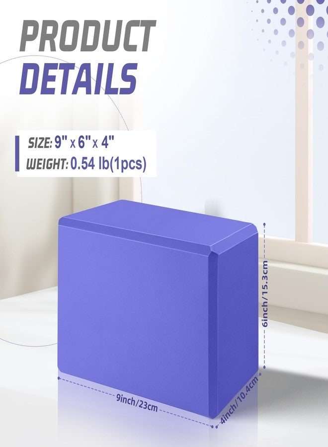 biguphate Yoga Block 9x6x4 inches - Premium EVA Foam for Yoga, Pilates, Meditation, and Stretching（Slate Blue） - Image 2