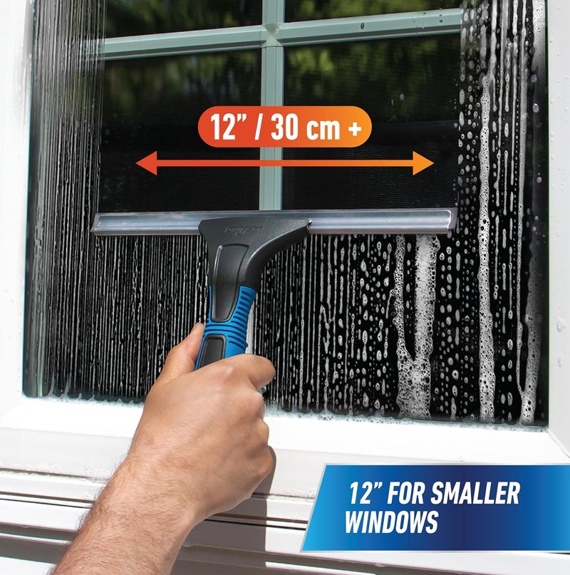 Unger Professional 18” EZ Change Window & Glass Cleaning Squeegee - Cleaning Supplies, Squeegee for Window Cleaning, Streak Free Results, Clean Large and Small Windows, with 12" Channel - Image 3