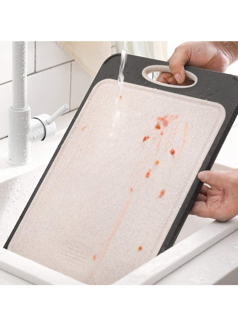 Cuken - Cutting Board, Food, Grade Rice Husk Fiber Chopping Board with Wheat Straw Pp, Double-Side Using, Easy - Image 1