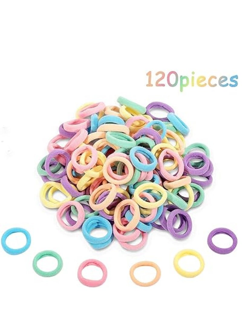 Generic - 120 قطعة من ربطات شعر النساء والفتيات الملونة، حلقة مرنة ناعمة - Image 1