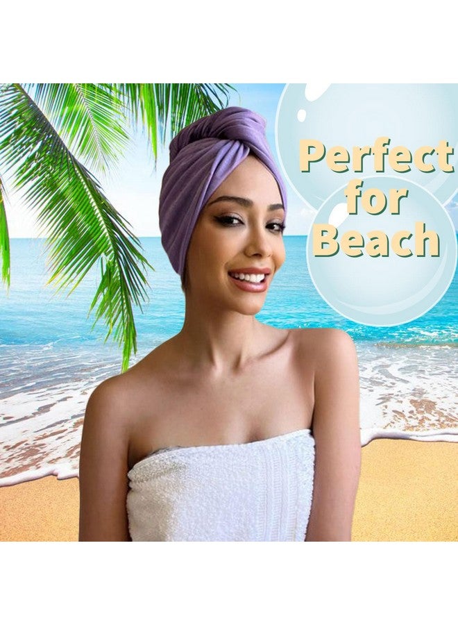 Radiant Queen Radiant Queen -100% Cotton T-Shirt Hair Towel (Violet)+ Reduce Breakage, Frizz & Tangles + Perfect for Plopping and Curly Hair Care + Zero Microfiber + Soft + Turban Hair Wrap - Image 4
