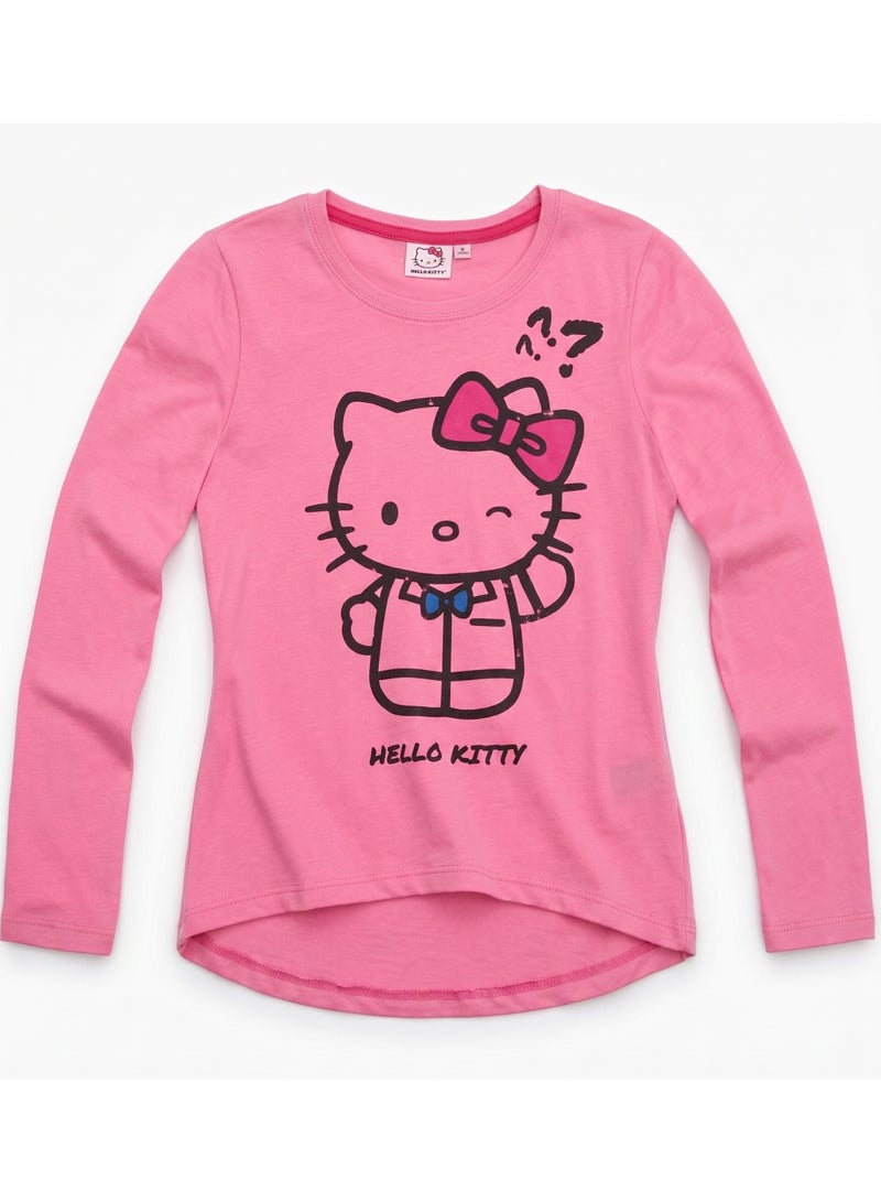 Hello kitty T-shirt long-sleeve 
100 % cotton by kids tv - Image 1