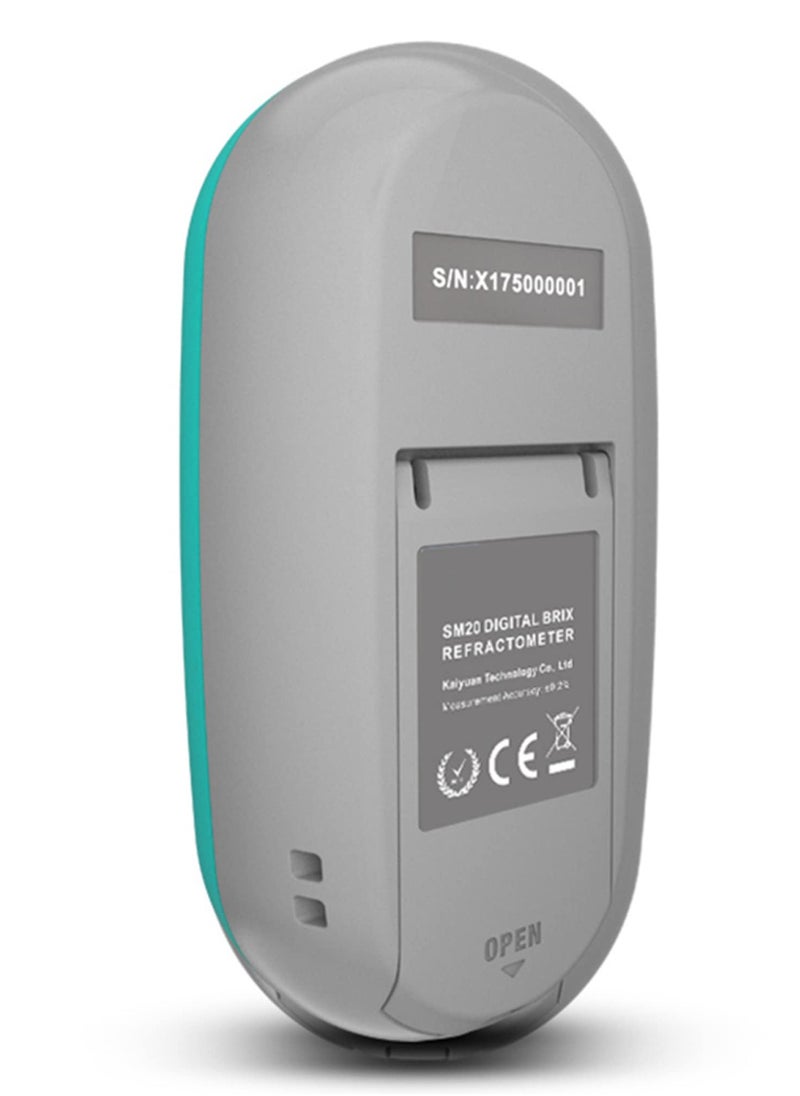 Digital Refractometer Brix Sugar Meter Range 0-32% ±0.2% Range High-Precision Fruit Meter with Automatic Temperature Compensation Color LCD Display IP65 Water and Dust Proof Zero Degree Correction