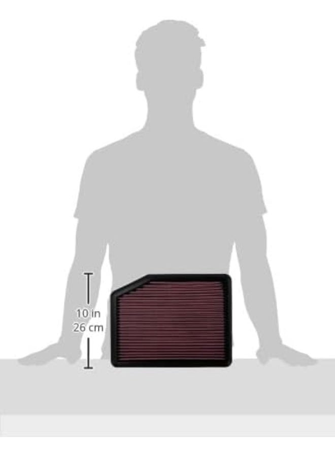 K&N Engine Air Filter: Increase Power & Acceleration, Washable, Premium, Replacement Car Compatible with 2015-2019 Ford Mustang L4/V6/V8, 33-5029 - Image 3