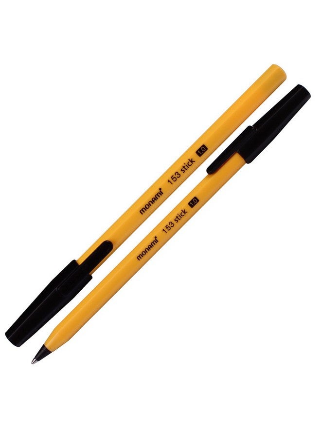 مونامي قلم حبر جاف مونامي ١٥٣ ستيكس ١.٠ مم، علبة دزينة (حبر أسود) - Image 2