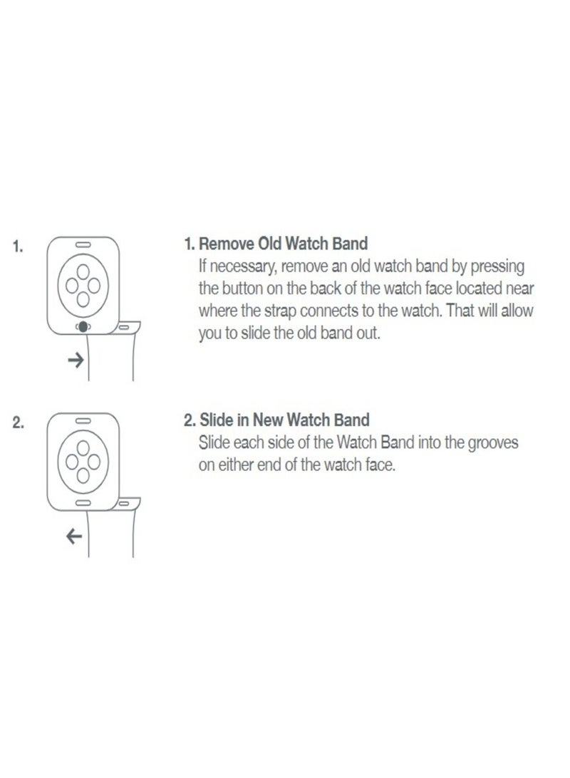 1Pcs Black S/M 42-44mm Silicone Rubber Strap Band For Replacement Apple Watch Strap - Image 2