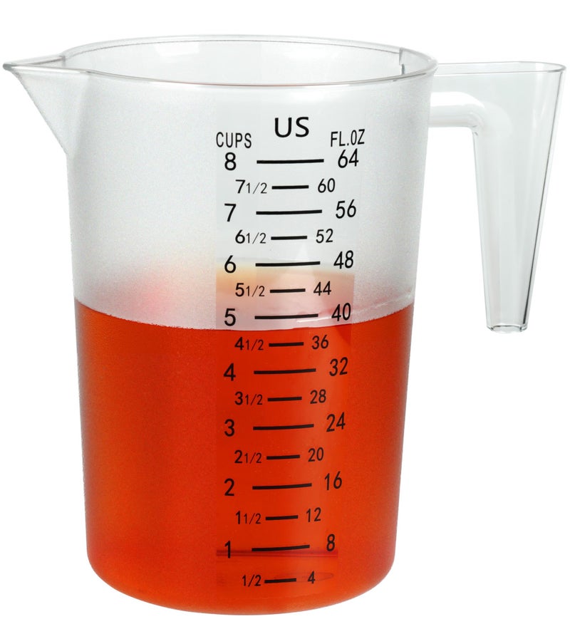 DOTINGHUX 8 Cup2Quart Large Measuring Cups Clear Strong Food Grade Liquid Measure Pitcher for Home HobbiesProfessional Kitchen