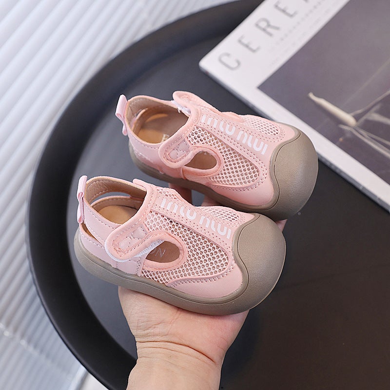Summer Baby Sandals Baotou 1-6 Years Old 3 Soft Sole Non-Slip Anti-Fall Girls Baby Toddler Shoes Boys 0 Breathable - Image 1