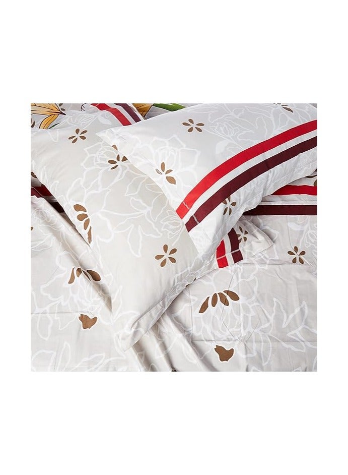 Story at Home Story At Home 186 Tc 100% Cotton Flat Double Bedsheet With 2 Pillow Cover, Multicolor, 235 X 270 cm  - Image 2
